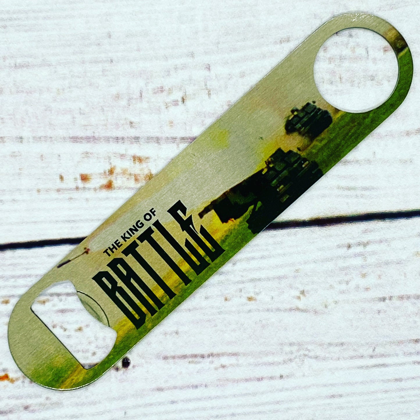 The King of Battle Pub Style Bottle Opener | Field Artillery Beer Opener | MLRS | ARMY