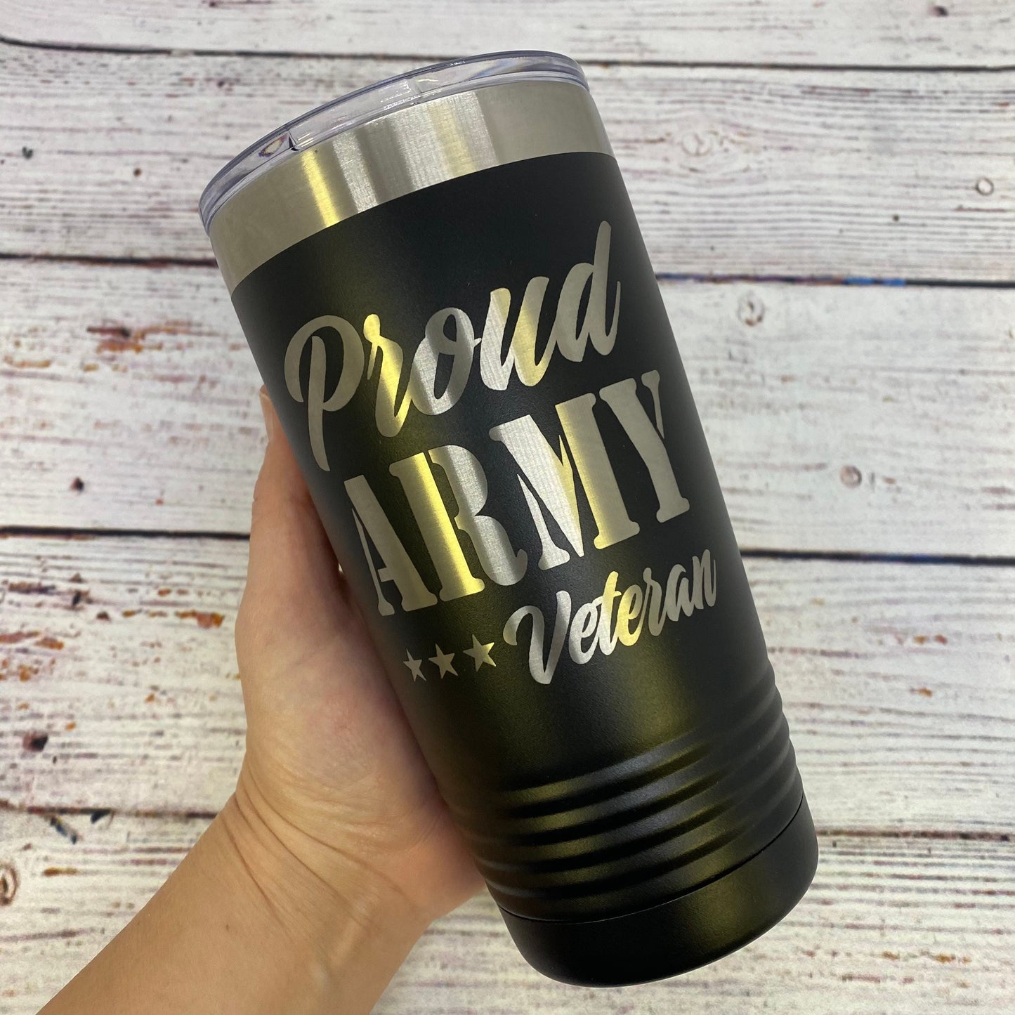 Proud Army Veteran 20oz. Stainless Steel Tumbler