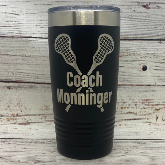 Personalized Lacrosse Coach Tumbler 20oz. Stainless Steel Tumbler
