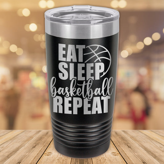Eat Sleep Basketball Repeat 20oz. Stainless Steel Tumbler