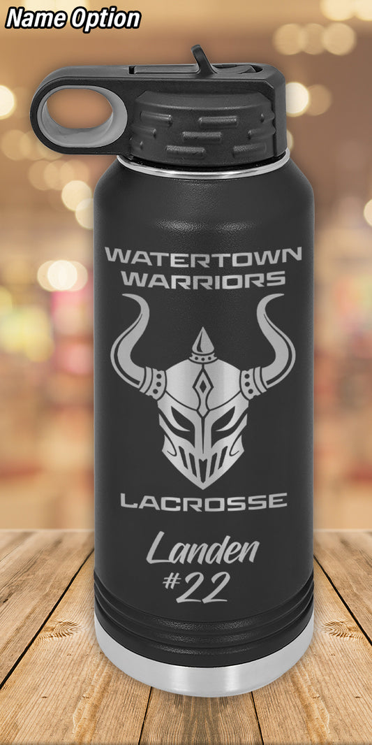 Personalized Watertown Lacrosse Water Bottle 32oz.