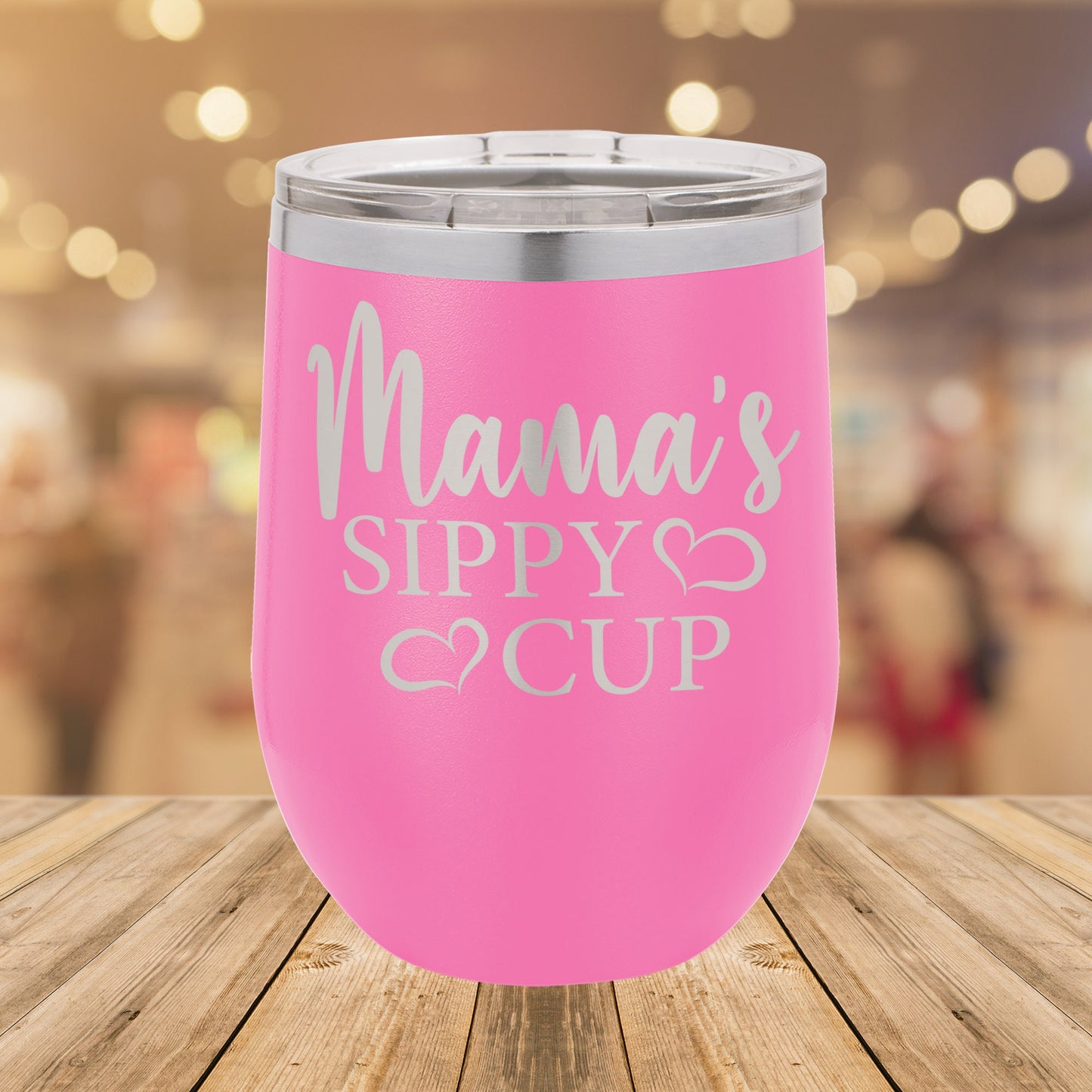 Mama's Sippy Cup 12 oz. Stainless Steel Stemless Wine Glass