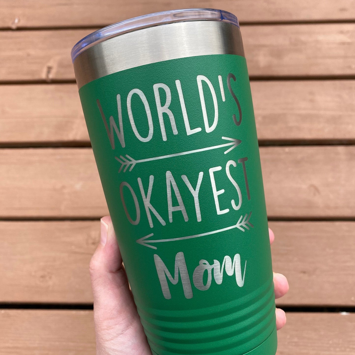 World's Okayest Mom 20oz. Stainless Steel Tumbler