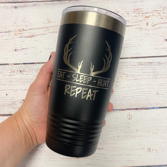 Eat - Sleep - Hunt - Repeat 20oz. Stainless Steel Tumbler