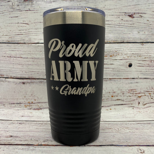 Proud Army Grandpa 20oz. Stainless Steel Tumbler