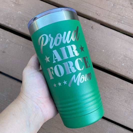 Proud Air Force Mom 20oz. Stainless Steel Tumbler
