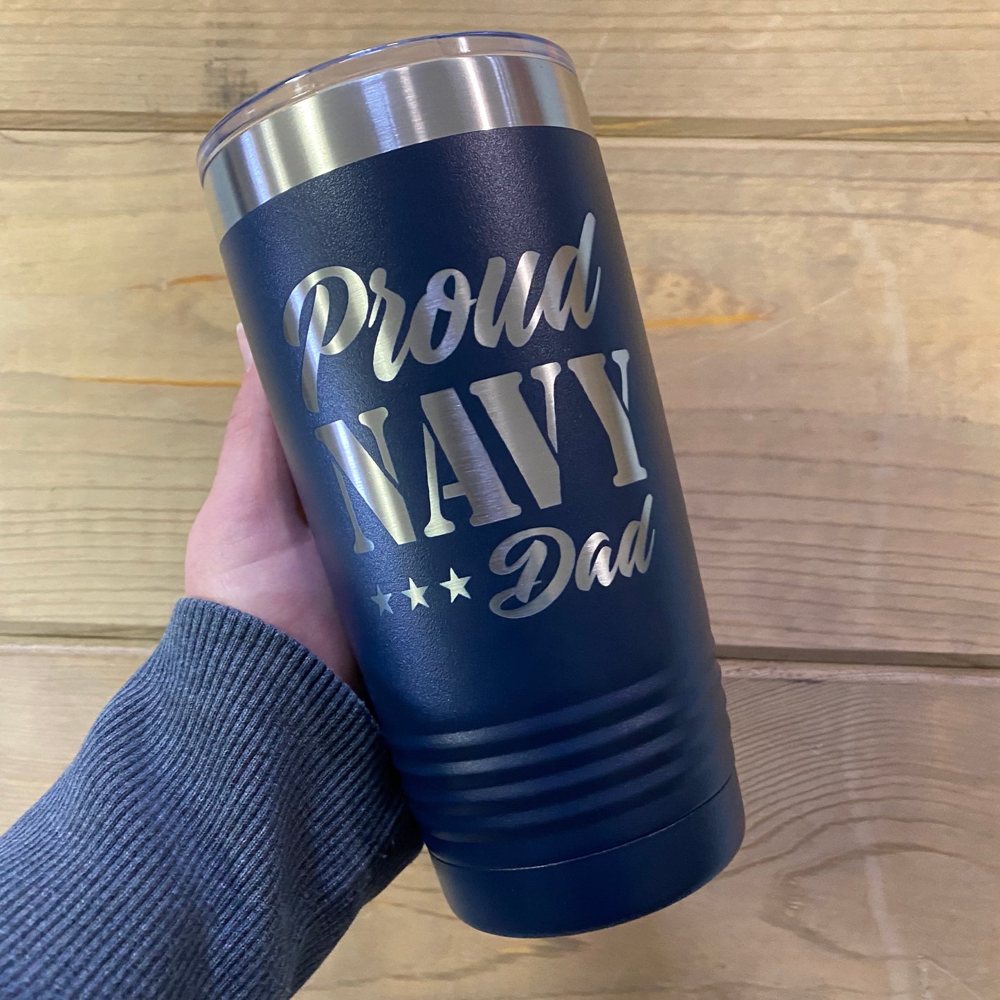 Proud Navy Dad 20oz. Stainless Steel Tumbler