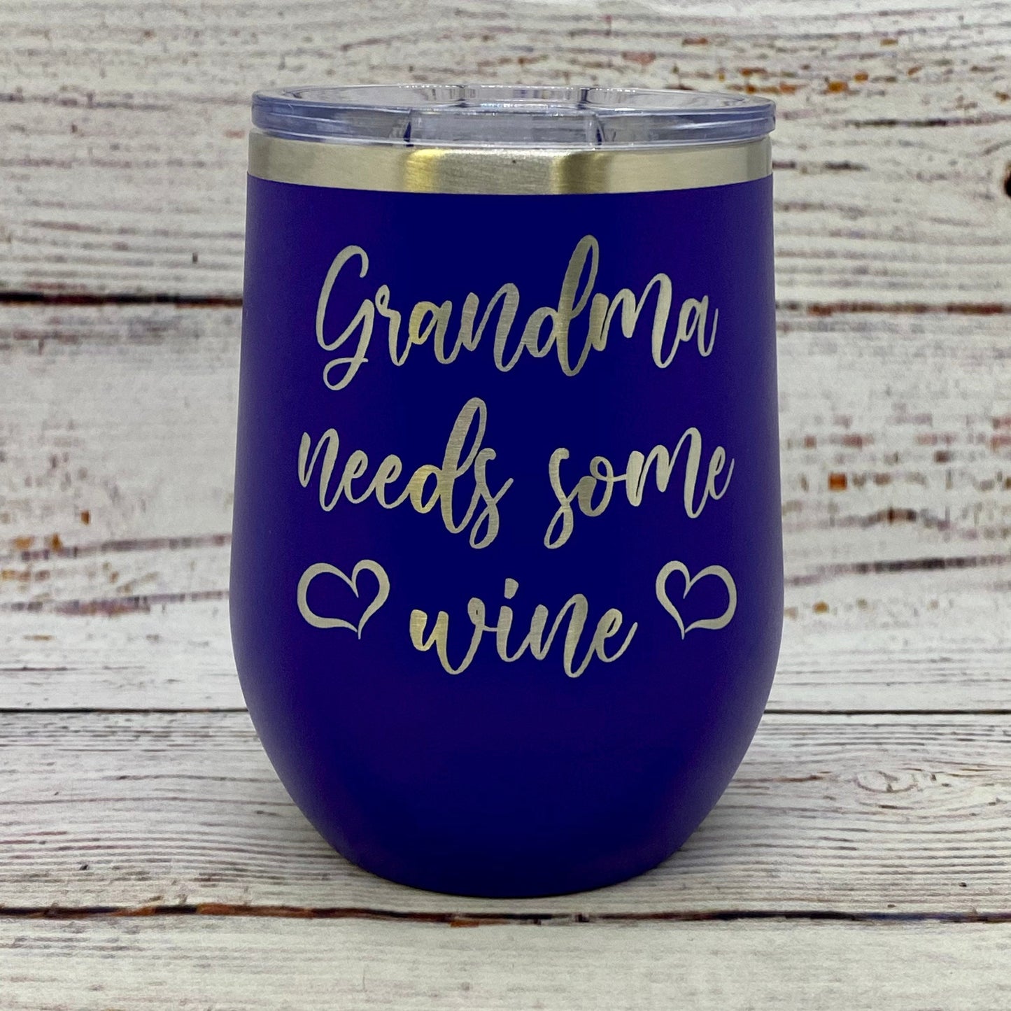 Grandma Needs Some Wine Tumbler 12 oz. Stainless Steel Stemless Wine Glass