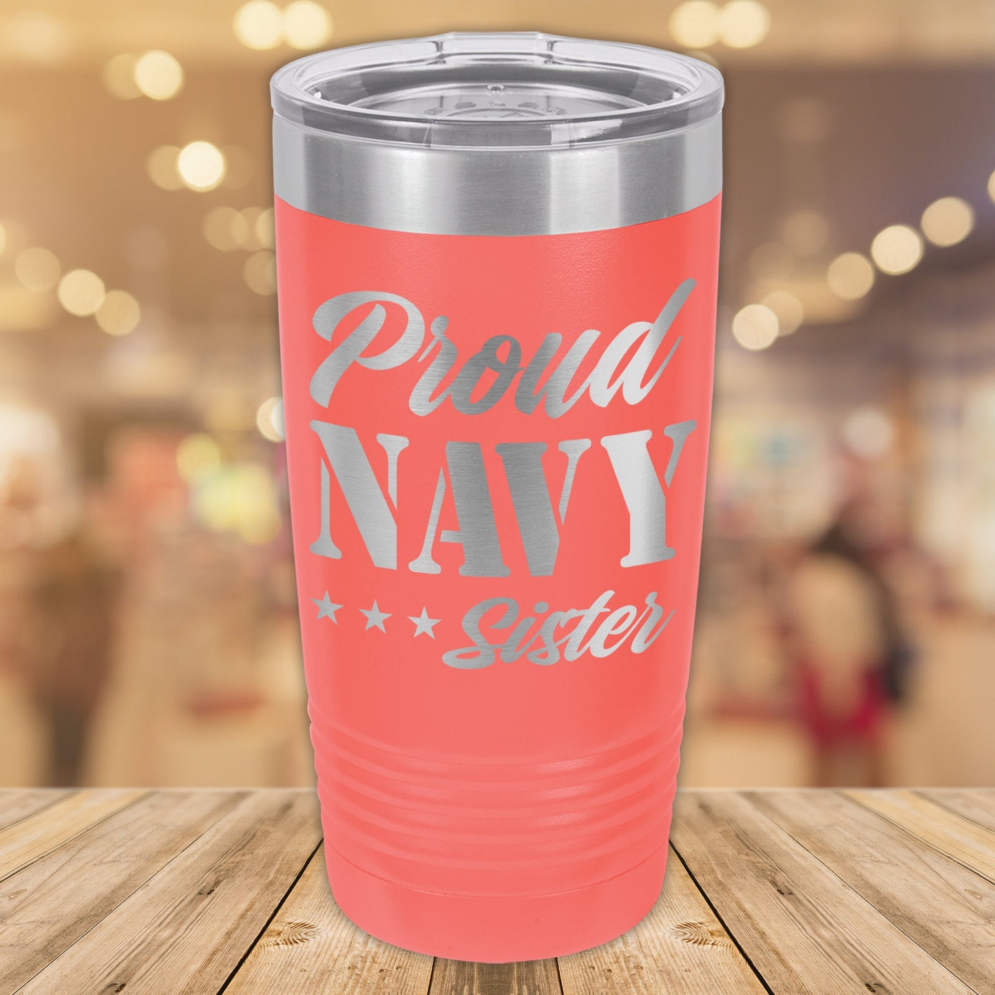 Proud Navy Sister 20oz. Stainless Steel Tumbler