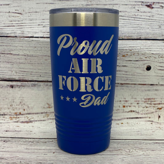 Proud Air Force Dad 20oz. Stainless Steel Tumbler