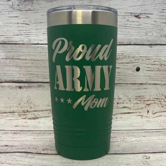 Proud Army Mom 20oz. Stainless Steel Tumbler